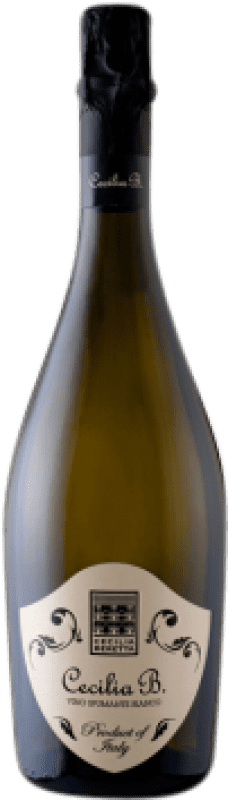 12,95 € Бесплатная доставка | Белое игристое Cecilia Beretta Spumante Bianco Италия Pinot Black, Chardonnay, Glera бутылка 75 cl