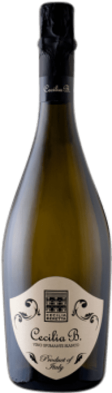 10,95 € Envío gratis | Espumoso blanco Cecilia Beretta Spumante Bianco Italia Pinot Negro, Chardonnay, Glera Botella 75 cl