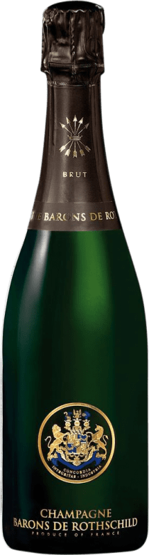 36,95 € Бесплатная доставка | Белое игристое вино Barons de Rothschild Brut — брют A.O.C. Champagne шампанское Франция Полубутылка 37 cl