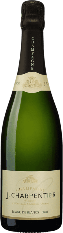 58,95 € Бесплатная доставка | Белое игристое вино J. Charpentier Brut — брют Blanc de Blancs A.O.C. Champagne шампанское Франция Chardonnay — Шардоне 75 cl