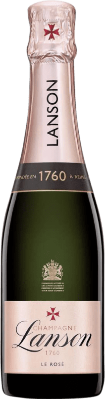 33,95 € Envio grátis | Espumante rosé Lanson Le Rosé A.O.C. Champagne Champagne França Pinot Preto, Chardonnay, Pinot Meunier Meia Garrafa 37 cl