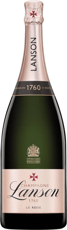 139,95 € Envio grátis | Espumante rosé Lanson Le Rosé A.O.C. Champagne Champagne França Pinot Preto, Chardonnay, Pinot Meunier Garrafa Magnum 1,5 L