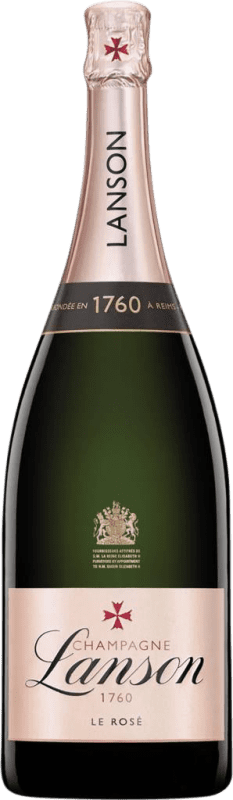 179,95 € 送料無料 | ロゼのスパークリングワイン Lanson Rosé — ロゼ A.O.C. Champagne シャンパン フランス Pinot Noir — ピノ・ノワール, Chardonnay — シャルドネ, Pinot Meunier — ピノ・ムニエ マグナムボトル 1,5 L