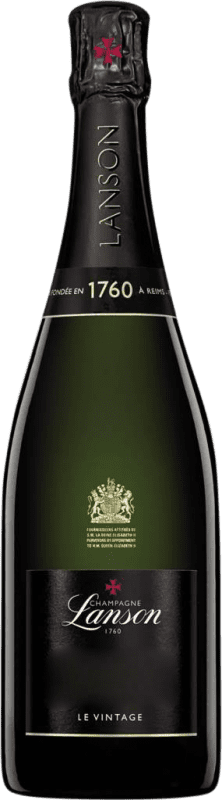 122,95 € 送料無料 | 白のスパークリングワイン Lanson Brut — ブリュット Vintage A.O.C. Champagne シャンパン フランス Pinot Noir — ピノ・ノワール, Chardonnay — シャルドネ 75 cl
