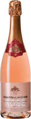 12,95 € Бесплатная доставка | Розовое игристое вино Chapin & Landais Brut — брют Традиционный, Rosé — Розе A.O.C. Crémant de Loire Луара Франция Бутылка 75 cl