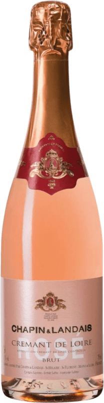 12,95 € 免费送货 | 玫瑰气泡酒 Chapin & Landais Méthode Traditionnelle Rosé 香槟 A.O.C. Crémant de Loire 卢瓦尔河 法国 瓶子 75 cl