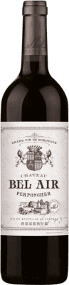 7,95 € 免费送货 | 红酒 Château Bel Air Perponcher Rouge 预订 A.O.C. Bordeaux 波尔多 法国 Merlot, Cabernet Sauvignon, Cabernet Franc 半瓶 37 cl