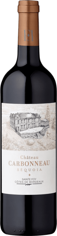 19,95 € Бесплатная доставка | Красное вино Château Carbonneau Sequoia A.O.C. Côtes de Bordeaux Франция Merlot, Cabernet Franc бутылка 75 cl