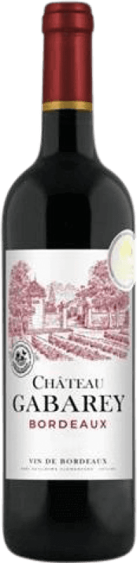 8,95 € Бесплатная доставка | Белое вино Château Gabarey A.O.C. Bordeaux Бордо Франция Merlot — Мерло, Cabernet Sauvignon — Каберне Совиньон, Cabernet Franc — Каберне Фран Бутылка 75 cl