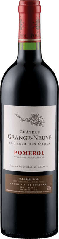 29,95 € Free Shipping | Red wine Grange Neuve La Fleur des Ormes A.O.C. Pomerol Bordeaux France Merlot, Cabernet Franc Bottle 75 cl