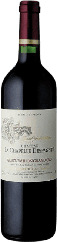 19,95 € Envio grátis | Vinho tinto Château la Chapelle Despagnet A.O.C. Saint-Émilion Grand Cru Bordeaux França Merlot, Cabernet Franc Garrafa 75 cl
