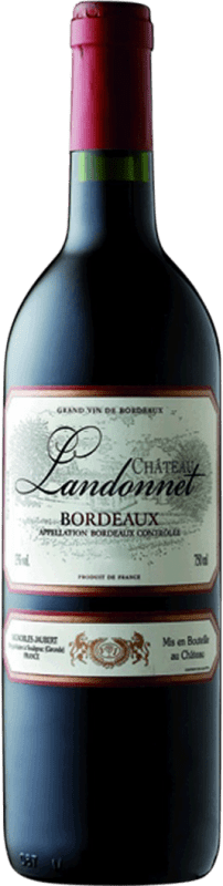 9,95 € 送料無料 | 赤ワイン Château Landonnet Rouge A.O.C. Bordeaux ボルドー フランス Merlot, Cabernet Sauvignon ボトル 75 cl