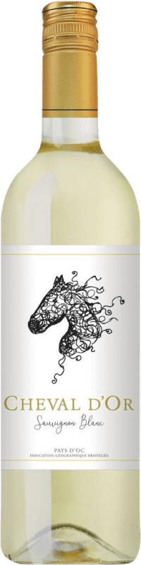 6,95 € Envio grátis | Vinho branco Cheval d'Or França Sauvignon Branca Garrafa 75 cl