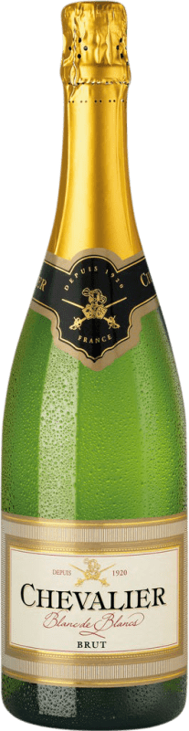 10,95 € Spedizione Gratuita | Spumante bianco Chevalier Blanc de Blancs Brut Francia Nebbiolo, Chenin Bianco, Altesse, Colombard Bottiglia 75 cl