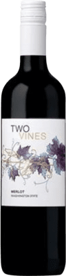 11,95 € 免费送货 | 红酒 Columbia Crest Two Vines Washington 美国 Merlot 瓶子 75 cl