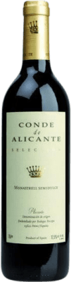 4,95 € Бесплатная доставка | Красное вино Conde de Alicante Semiseco — Полусухое D.O. Alicante Сообщество Валенсии Испания Monastrell — Монастрель 75 cl