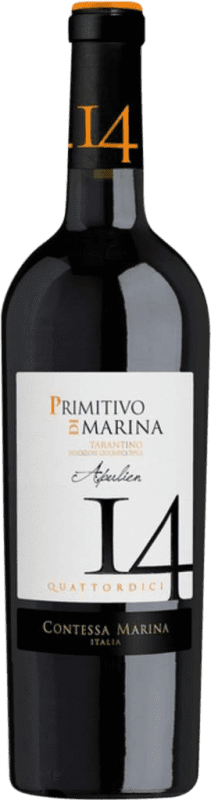 19,95 € 免费送货 | 红酒 Contessa Marina 14 I.G.T. Puglia 普利亚大区 意大利 Primitivo 瓶子 Magnum 1,5 L