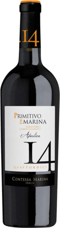 19,95 € Kostenloser Versand | Rotwein Contessa Marina 14 I.G.T. Puglia Apulien Italien Primitivo Magnum-Flasche 1,5 L