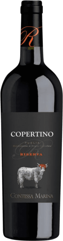 13,95 € Kostenloser Versand | Rotwein Contessa Marina Rosso Reserve D.O.C. Copertino Italien Negroamaro Flasche 75 cl