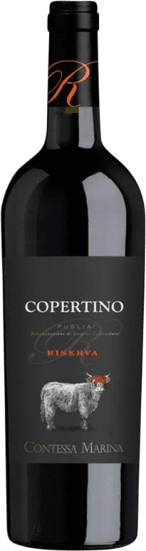 15,95 € Envio grátis | Vinho tinto Contessa Marina Rosso Reserva D.O.C. Copertino Itália Negroamaro Garrafa 75 cl