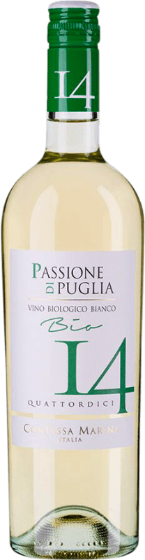 9,95 € Envoi gratuit | Vin Blanc Contessa Marina Passione 14 Quattordici cm Bianco I.G.T. Puglia Pouilles Italie Nebbiolo, Trebbiano, Chardonnay Eco Biologique Bouteille 75 cl