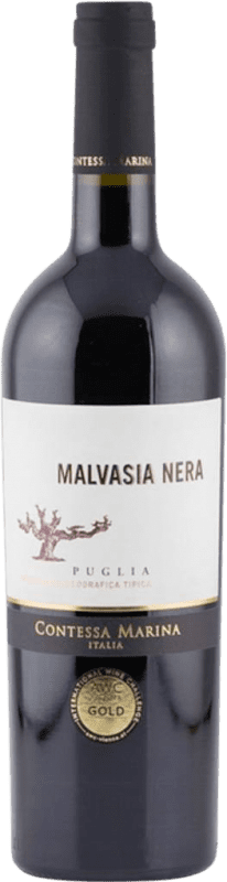 14,95 € Free Shipping | Red wine Contessa Marina I.G.T. Puglia Puglia Italy Malvasia Black Bottle 75 cl