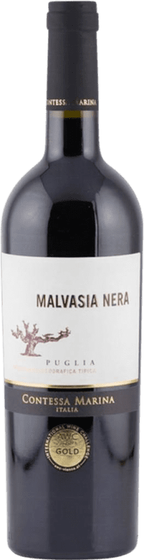 10,95 € Kostenloser Versand | Rotwein Contessa Marina I.G.T. Puglia Apulien Italien Schwarzer Malvasier Flasche 75 cl