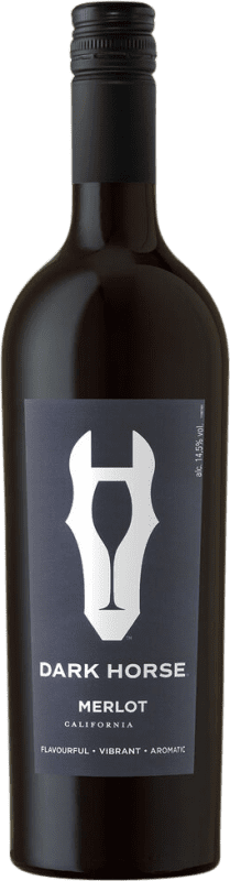 12,95 € Spedizione Gratuita | Vino rosso Dark Horse I.G. Mendoza Mendoza Argentina Merlot Bottiglia 75 cl