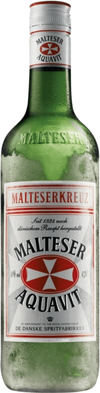 16,95 € Envío gratis | Orujo Aguardiente De Danske Malteserkreuz Aquavit Noruega Botella 70 cl