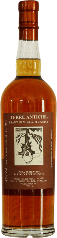 39,95 € Envio grátis | Aguardente Grappa Dellavalle. Terre Antiche Itália Mascate Garrafa 70 cl