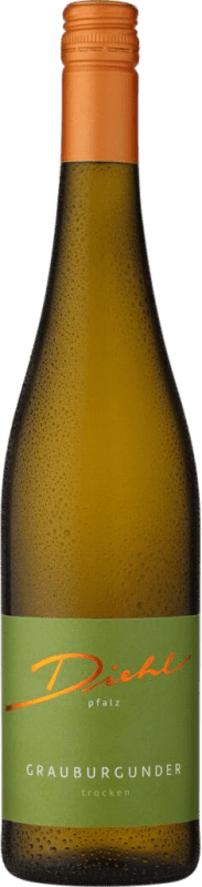 10,95 € Envio grátis | Vinho branco Diehl Seco Q.b.A. Pfälz Pfälz Alemanha Pinot Cinza Garrafa 75 cl