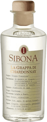 28,95 € Envio grátis | Aguardente Grappa Sibona Itália Chardonnay Garrafa Medium 50 cl