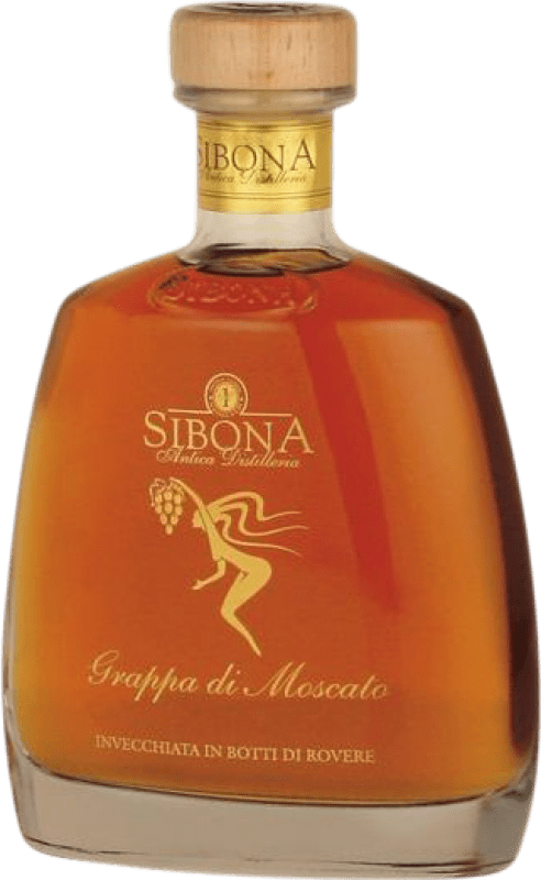 96,95 € Envío gratis | Grappa Sibona Invecchiata Italia Moscato Botella 70 cl