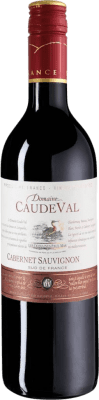 12,95 € Envío gratis | Vino tinto Domaine Caude Val I.G.P. Vin de Pays d'Oc Burdeos Francia Cabernet Sauvignon Botella 75 cl