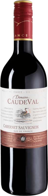 12,95 € Envio grátis | Vinho tinto Domaine Caude Val I.G.P. Vin de Pays d'Oc Bordeaux França Cabernet Sauvignon Garrafa 75 cl