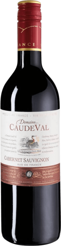 12,95 € Envío gratis | Vino tinto Domaine Caude Val I.G.P. Vin de Pays d'Oc Burdeos Francia Cabernet Sauvignon Botella 75 cl