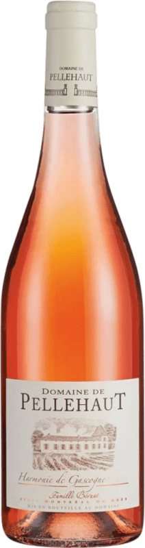 8,95 € 免费送货 | 玫瑰酒 Domaine de Pellehaut Béraut Harmonie Rosé I.G.P. Vin de Pays Côtes de Gascogne 法国 Merlot, Cabernet Sauvignon, Malbec, Nebbiolo, Tannat 瓶子 75 cl