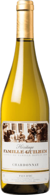 7,95 € Envio grátis | Vinho branco Domaine Guilhem I.G.P. Vin de Pays d'Oc Languedoc França Chardonnay Garrafa 75 cl