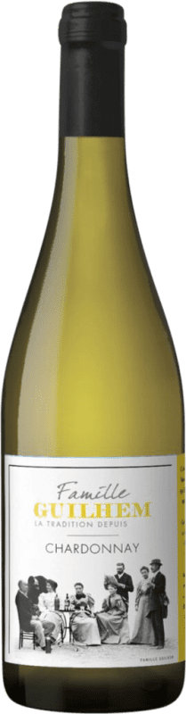 12,95 € Kostenloser Versand | Weißwein Domaine Guilhem I.G.P. Vin de Pays d'Oc Languedoc Frankreich Chardonnay Flasche 75 cl