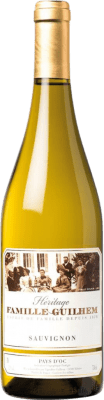 10,95 € Envio grátis | Vinho branco Domaine Guilhem I.G.P. Vin de Pays d'Oc Languedoc França Sauvignon Branca Garrafa 75 cl