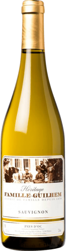 12,95 € Envoi gratuit | Vin Blanc Domaine Guilhem I.G.P. Vin de Pays d'Oc Languedoc France Sauvignon Bouteille 75 cl