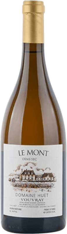 62,95 € Envio grátis | Vinho branco Domaine Huet Le Mont Semi-seco Semi-doce A.O.C. Vouvray Loire França Chenin Branco Garrafa 75 cl