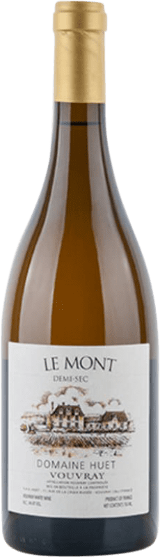 62,95 € Envío gratis | Vino blanco Domaine Huet Le Mont Semi-Seco Semi-Dulce A.O.C. Vouvray Loire Francia Chenin Blanco Botella 75 cl