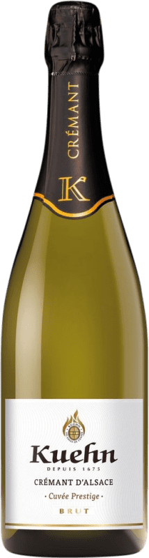 19,95 € Бесплатная доставка | Белое игристое Domaine Kuehn Prestige брют A.O.C. Crémant d'Alsace Эльзас Франция Nebbiolo, Chardonnay, Pinot Auxerrois бутылка 75 cl