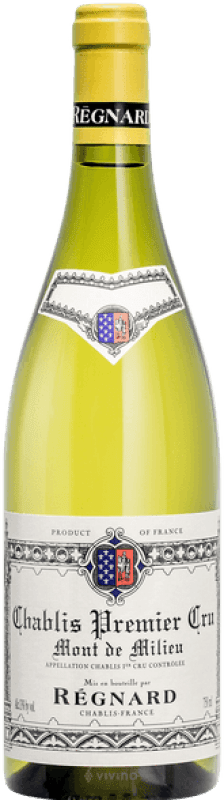 68,95 € Envio grátis | Vinho branco Régnard Mont de Milieu A.O.C. Chablis Premier Cru Borgonha França Chardonnay Garrafa 75 cl