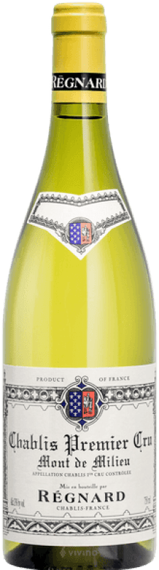 68,95 € Envío gratis | Vino Blanco Régnard Mont de Milieu 1er Premier Cru A.O.C. Chablis Borgoña Francia Chardonnay Botella 75 cl