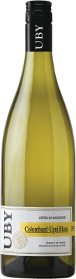 7,95 € Бесплатная доставка | Белое вино Uby Colombard Sauvignon I.G.P. Vin de Pays Côtes de Gascogne Франция Sauvignon, Colombard бутылка 75 cl