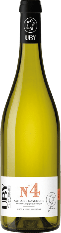 14,95 € Spedizione Gratuita | Vino Bianco Domaine Uby Nº 4 Gros Petit Manseng Sweet — Dolce I.G.P. Vin de Pays Côtes de Gascogne Francia Nebbiolo, Gros Manseng 75 cl