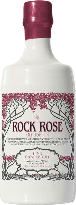 57,95 € Spedizione Gratuita | Genever Gin Dunnet Bay Rock Rose Old Tom Scozia Regno Unito 70 cl Pink Grapefruit — Pompelmo Rosa