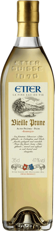 38,95 € 免费送货 | 西班牙渣酿白兰地 Orujo Etter Söehne Viejo — 老 瑞士 三分之一升瓶 35 cl Prune — 李子